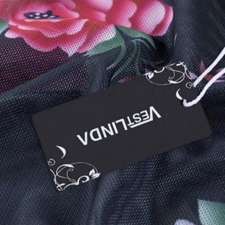 FLOWER PRINT SHEER JACKET (BLACK)