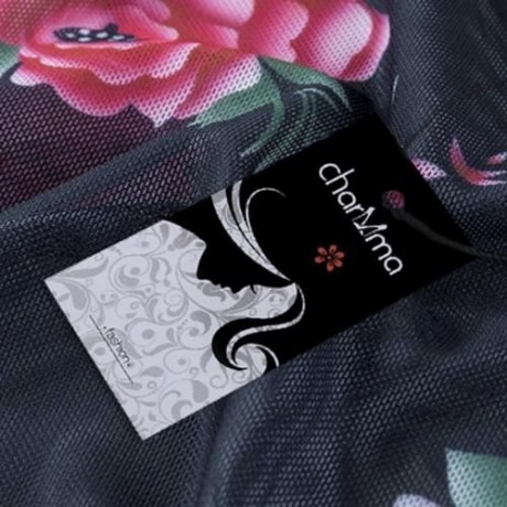 FLOWER PRINT SHEER JACKET (BLACK)