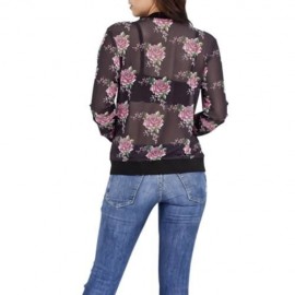 FLOWER PRINT SHEER JACKET (BLACK)