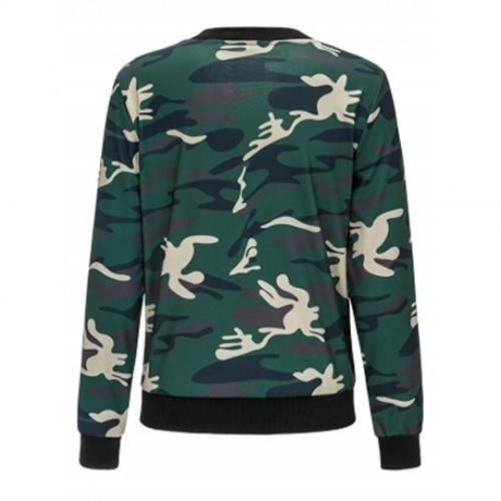 CAMOUFLAGE PRINT ZIP UP JACKET (ARMY GREEN CAMOUFLAGE)