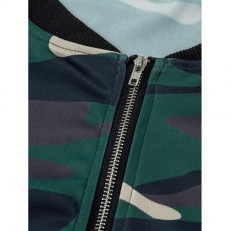 CAMOUFLAGE PRINT ZIP UP JACKET (ARMY GREEN CAMOUFLAGE)