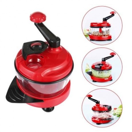 MULTIFUNCTIONAL MANUAL FOOD PROCESSOR CUTTING MACHINE (RED)