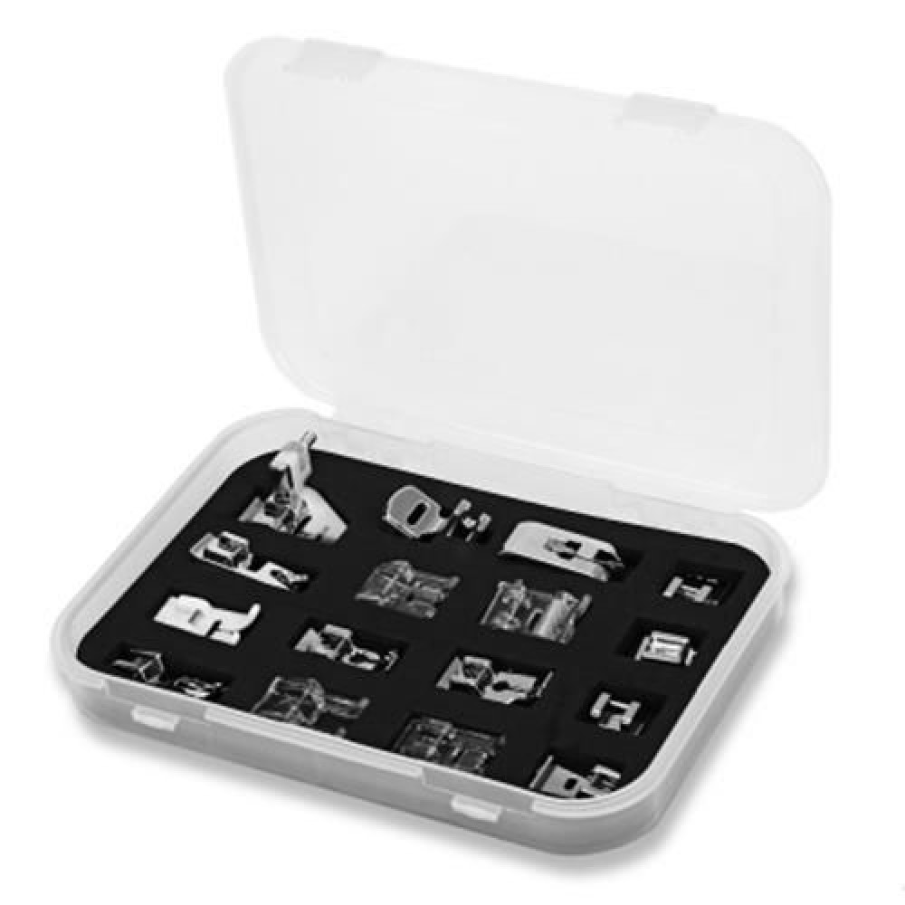 16PCS SEWING MACHINE PRESSER FOOT SUIT ACCESSORIES (COLORMIX)
