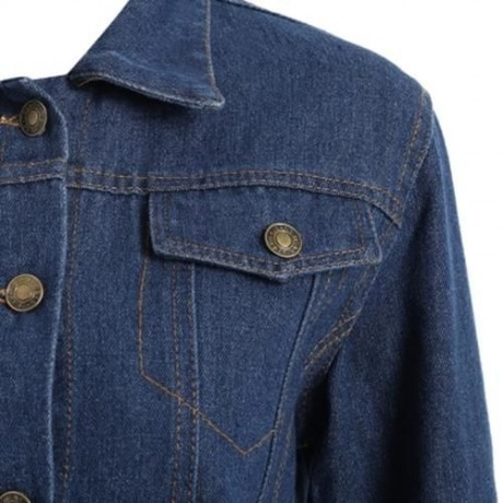 FLORAL EMBROIDERY DENIM JACKET (BLACK)