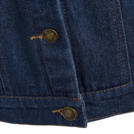 FLORAL EMBROIDERY DENIM JACKET (BLACK)