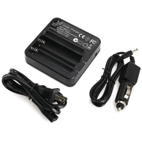 HESENY HXY18650 - 2C 1A LI-ION BATTERY CHARGER WITH US PLUG CABLE (BLACK)