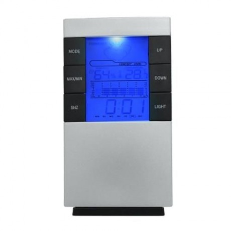MULTIFUNCTION DIGITAL TEMPERATURE HUMIDITY ALARM CLOCK (WHITE)