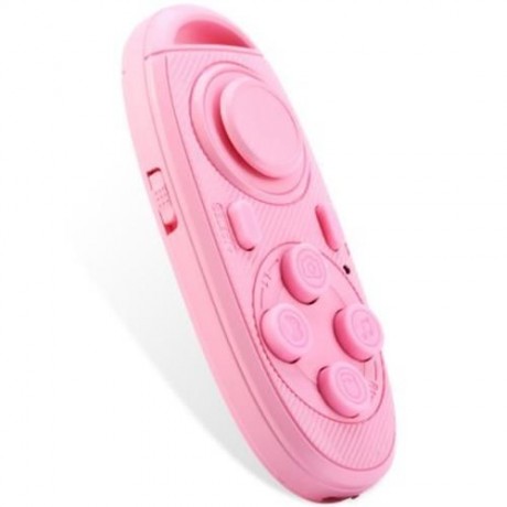 2 IN 1 WIRELESS BLUETOOTH GAMEPAD REMOTE CONTROL CAMERA SHUTTER SELF-TIMER (PINK)