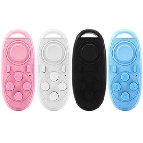 2 IN 1 WIRELESS BLUETOOTH GAMEPAD REMOTE CONTROL CAMERA SHUTTER SELF-TIMER (PINK)