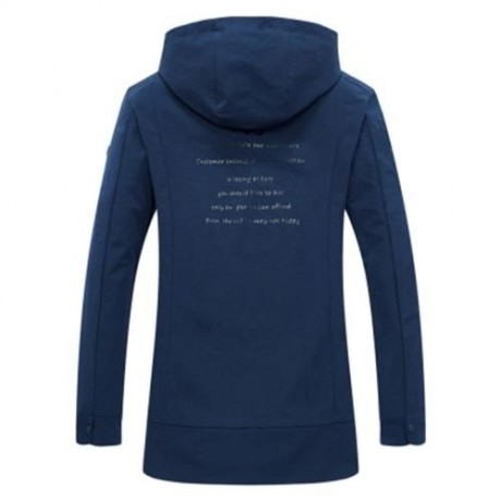 CASUAL HOODED LONG SLEEVE ZIPPER MEN JACKET (DEEP BLUE)