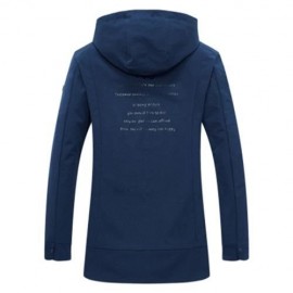 CASUAL HOODED LONG SLEEVE ZIPPER MEN JACKET (DEEP BLUE)