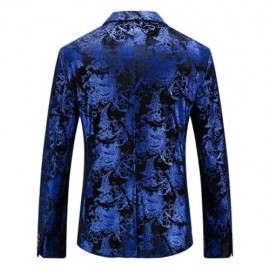 FLORAL GILDING SINGLE BREASTED BLAZER (ROYAL)