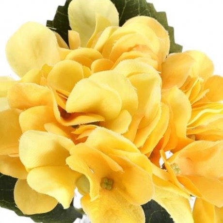 ARTIFICIAL FLOWER HYDRANGEA WEDDING BOUQUET (YELLOW)