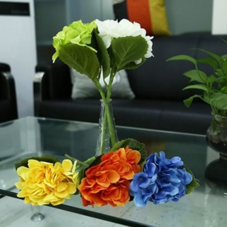 ARTIFICIAL FLOWER HYDRANGEA WEDDING BOUQUET (YELLOW)