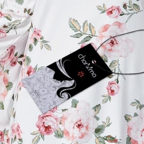 SPLIT FLARE SLEEVE FLORAL TUNIC TOP (WHITE)