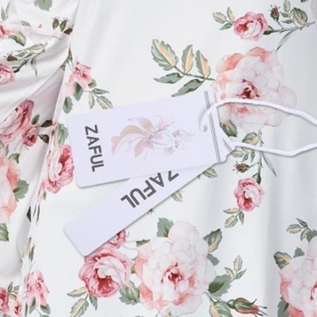 SPLIT FLARE SLEEVE FLORAL TUNIC TOP (WHITE)