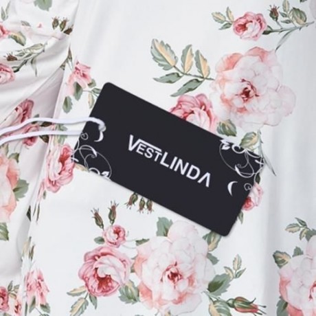 SPLIT FLARE SLEEVE FLORAL TUNIC TOP (WHITE)
