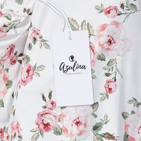 SPLIT FLARE SLEEVE FLORAL TUNIC TOP (WHITE)