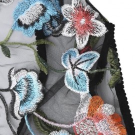 FLORAL EMBROIDERED MESH SLIP TEDDY (BLACK)