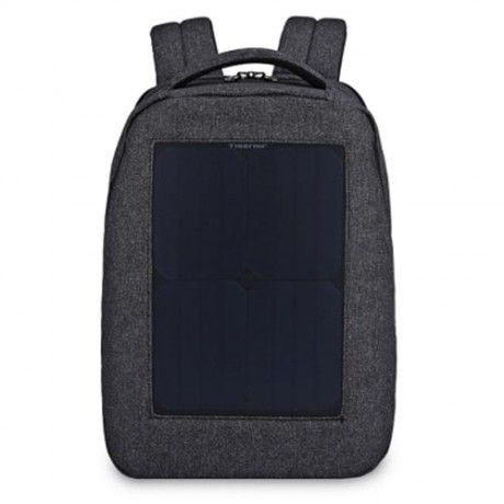 TIGERNU TB3164 WATER-RESISTANT 21L LEISURE BACKPACK LAPTOP BAG WITH SOLAR PANEL (FEATHER G
