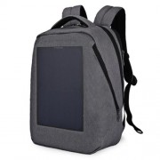 TIGERNU TB3164 WATER-RESISTANT 21L LEISURE BACKPACK LAPTOP BAG WITH SOLAR PANEL (LIGHT GRA