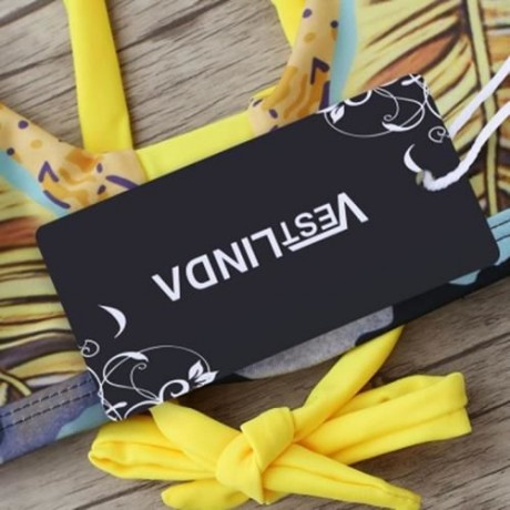 PRINTED CRISS CROSS BIKINI SWIMWEAR (COLORMIX)