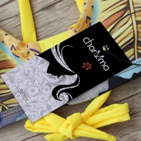 PRINTED CRISS CROSS BIKINI SWIMWEAR (COLORMIX)