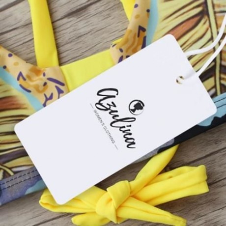 PRINTED CRISS CROSS BIKINI SWIMWEAR (COLORMIX)