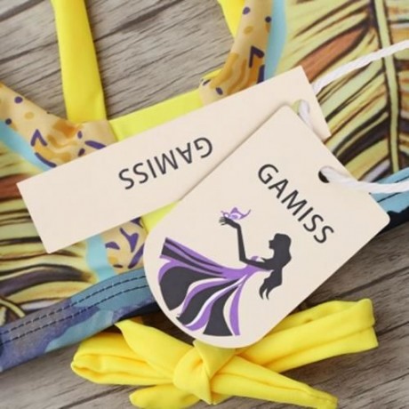 PRINTED CRISS CROSS BIKINI SWIMWEAR (COLORMIX)