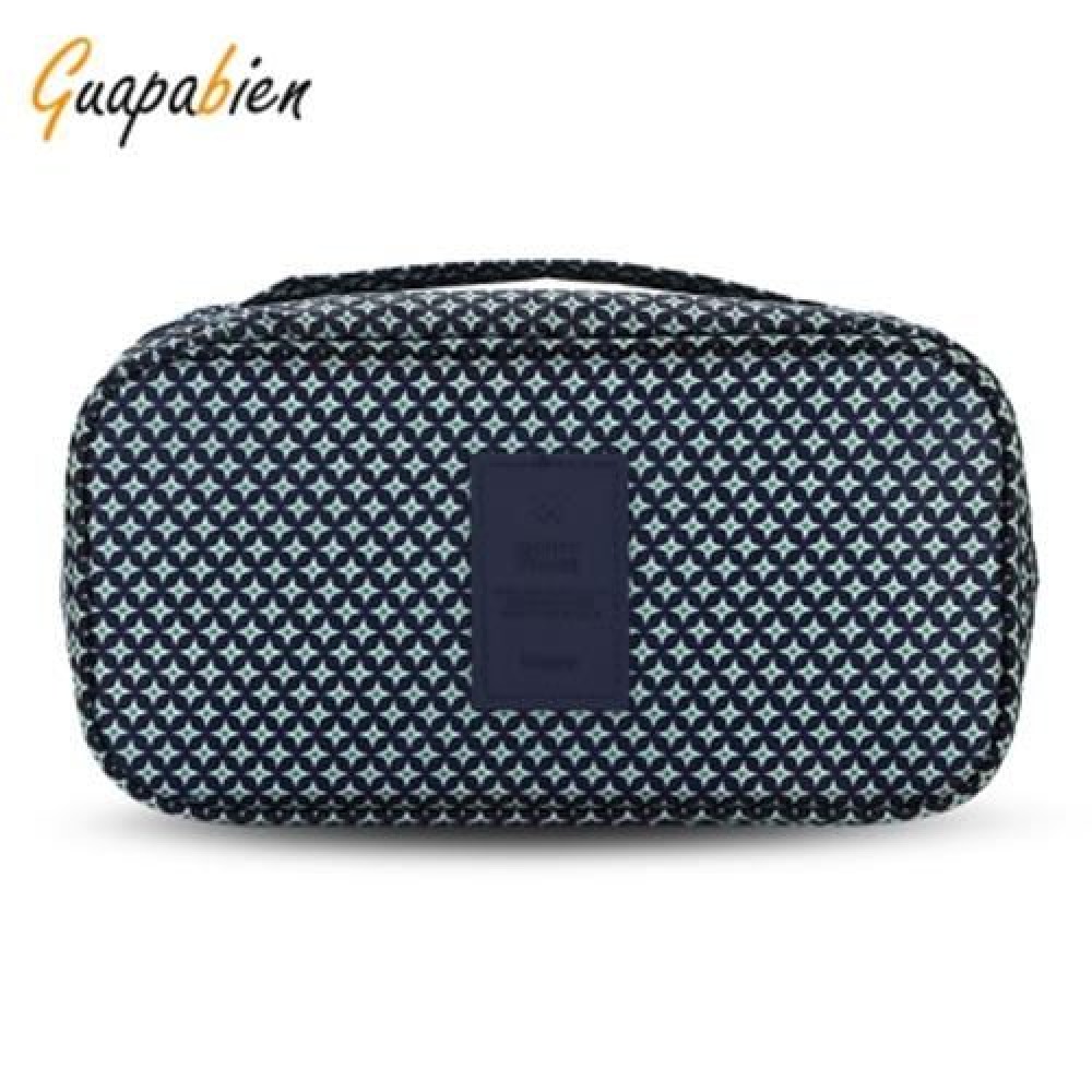 GUAPABIEN MAKEUP UNDERWEAR PRINT PORTABLE TRAVEL POUCH BAG (DEEP BLUE)