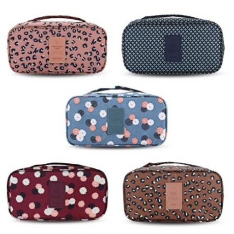 GUAPABIEN MAKEUP UNDERWEAR PRINT PORTABLE TRAVEL POUCH BAG (DEEP BLUE)