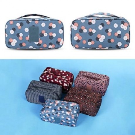 GUAPABIEN MAKEUP UNDERWEAR PRINT PORTABLE TRAVEL POUCH BAG (DEEP BLUE)