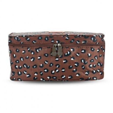 GUAPABIEN MAKEUP UNDERWEAR PRINT PORTABLE TRAVEL POUCH BAG (CAMEL)