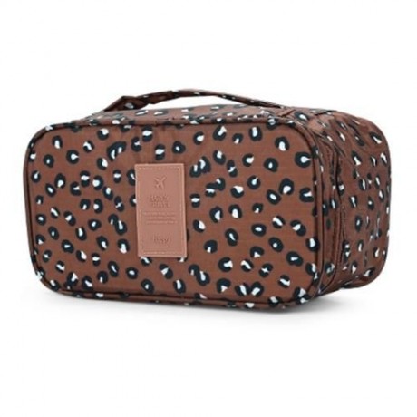 GUAPABIEN MAKEUP UNDERWEAR PRINT PORTABLE TRAVEL POUCH BAG (CAMEL)