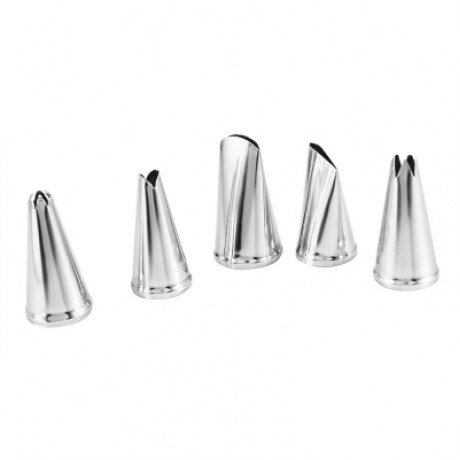 24pcs DIY Stainless Steel Buttercream Icing Piping Nozzles (SILVER WHITE)