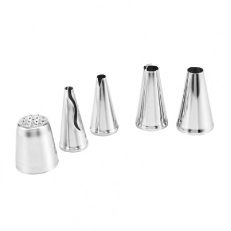 24pcs DIY Stainless Steel Buttercream Icing Piping Nozzles (SILVER WHITE)