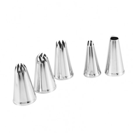 24pcs DIY Stainless Steel Buttercream Icing Piping Nozzles (SILVER WHITE)