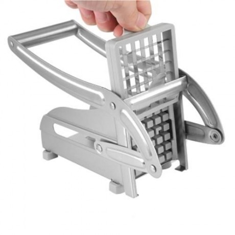 HAND-OPERATED STAINLESS STEEL HOUSEHOLD POTATO STRIP-CUTTER (SILVER)