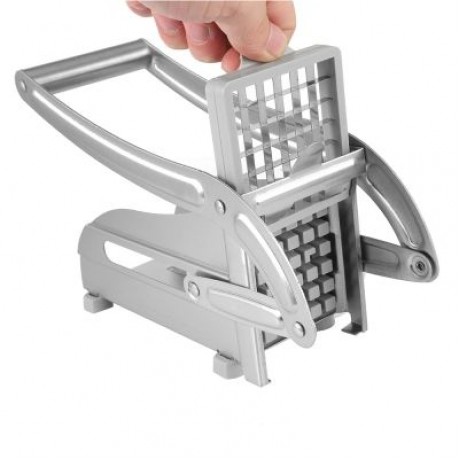 Hand-operated Stainless Steel Household Potato Strip-cutter (SILVER)