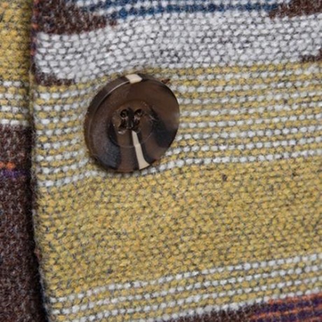 LAPEL ONE BUTTON CASUAL TWEED BLAZER (COFFEE)