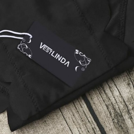 HIGH WAISTED HALTER SCALLOPED BIKINI SET (BLACK)