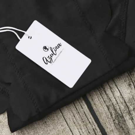 HIGH WAISTED HALTER SCALLOPED BIKINI SET (BLACK)