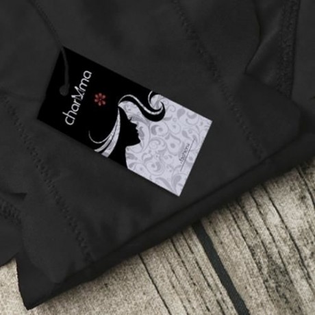 HIGH WAISTED HALTER SCALLOPED BIKINI SET (BLACK)