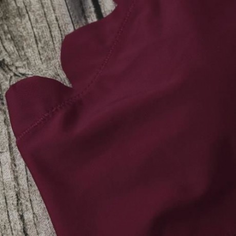 HIGH WAISTED HALTER SCALLOPED BIKINI SET (BLACK)