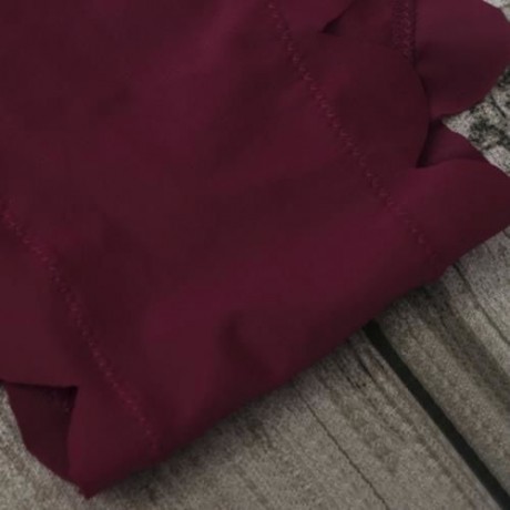 HIGH WAISTED HALTER SCALLOPED BIKINI SET (BLACK)