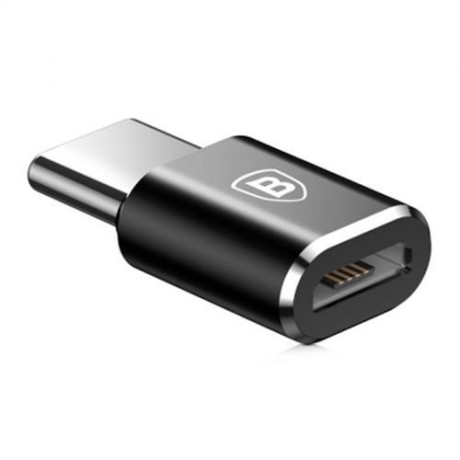BASEUS MINI OTG MALE TYPE-C TO FEMALE MICRO USB CONVERTER (BLACK)