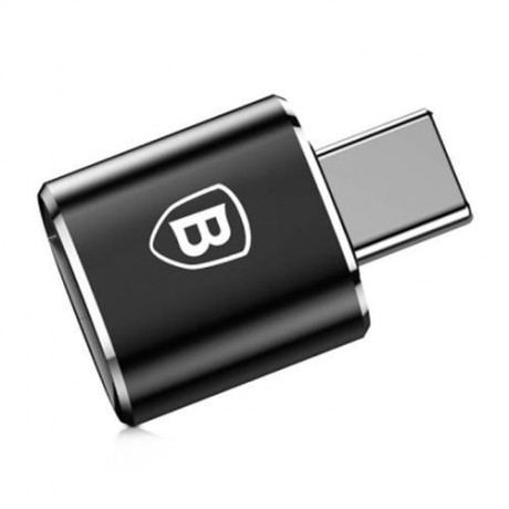 BASEUS MINI OTG MALE TYPE-C TO FEMALE USB CONVERTER ADAPTER (BLACK)