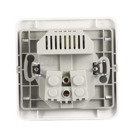 DUAL USB GERMAN STANDARD PLUG WALL SOCKET POWER OUTLET (WHITE)