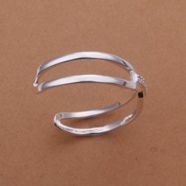 SWEET CUTE WOMEN'S RHINESTONE OPENWORK BRACELET (SILVER)
