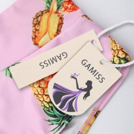 PINEAPPLE PRINT HIGH WAIST BRALETTE BIKINI SET (GREEN)